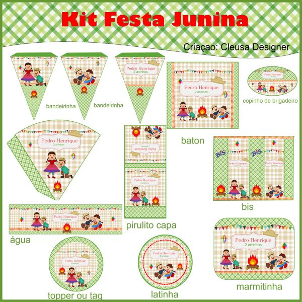 kit festa personalizada Junina